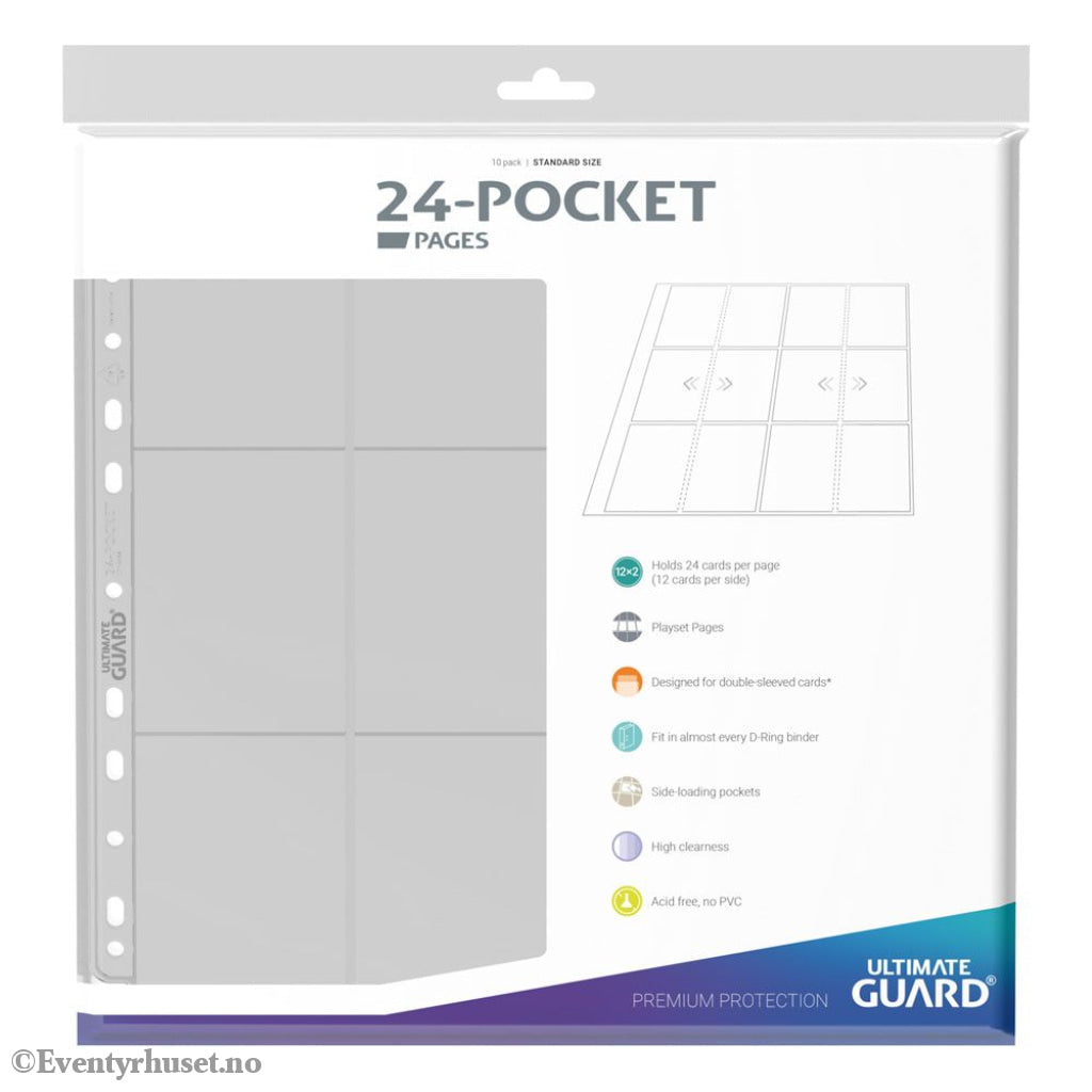 Ultimate Guard 24-Pocket QuadRow Pages Side-Loading (10) - Transparent Storage & Protection
