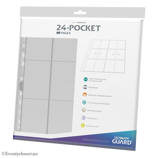 Ultimate Guard 24-Pocket QuadRow Pages Side-Loading (10) - Transparent Storage & Protection