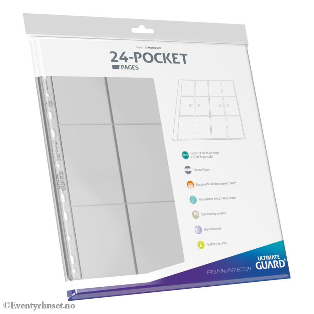Ultimate Guard 24-Pocket QuadRow Pages Side-Loading (10) - Transparent Storage & Protection