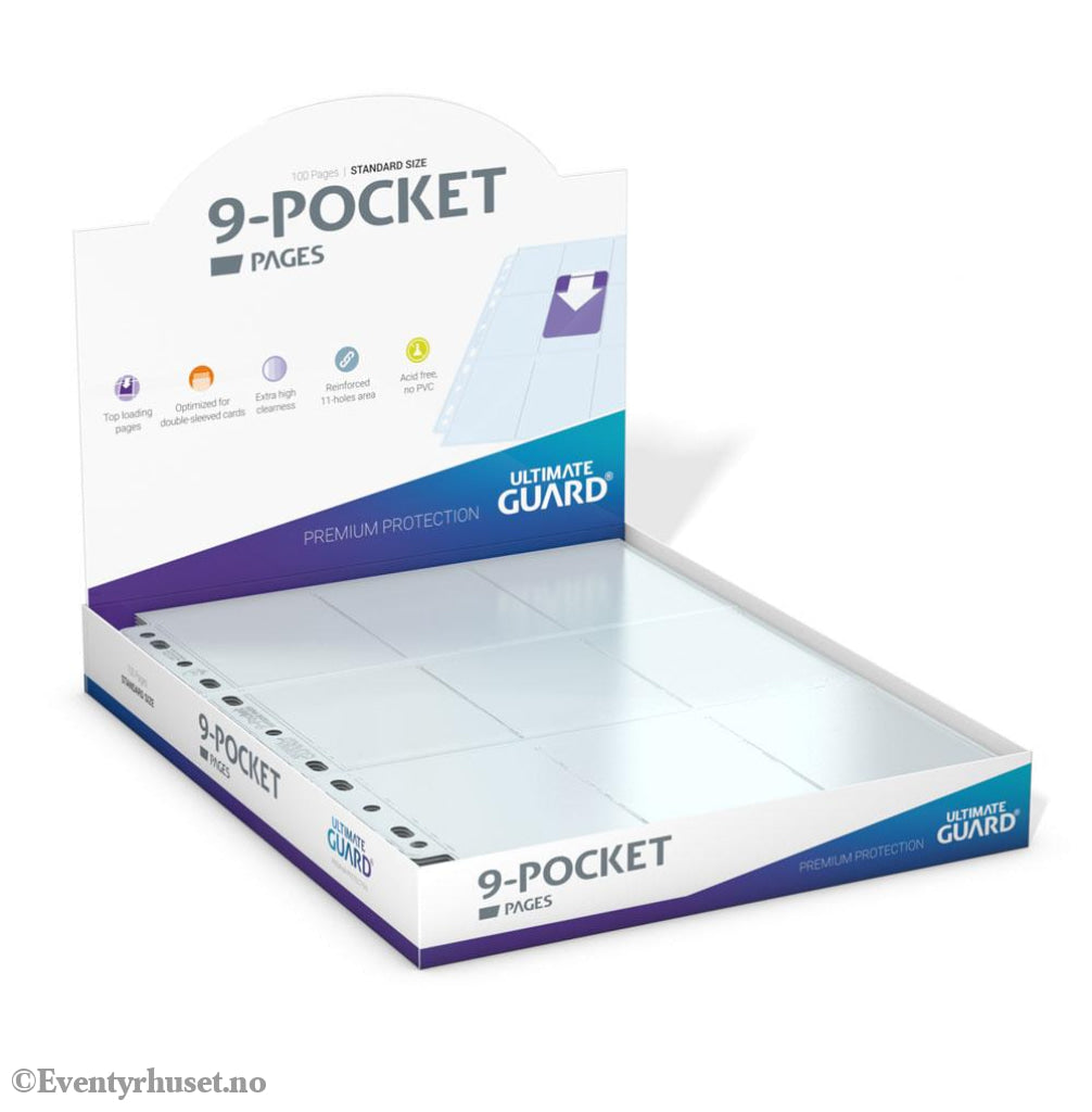 Ultimate Guard 9-Pocket Pages Top-Loading (100) - Transparent Storage & Protection
