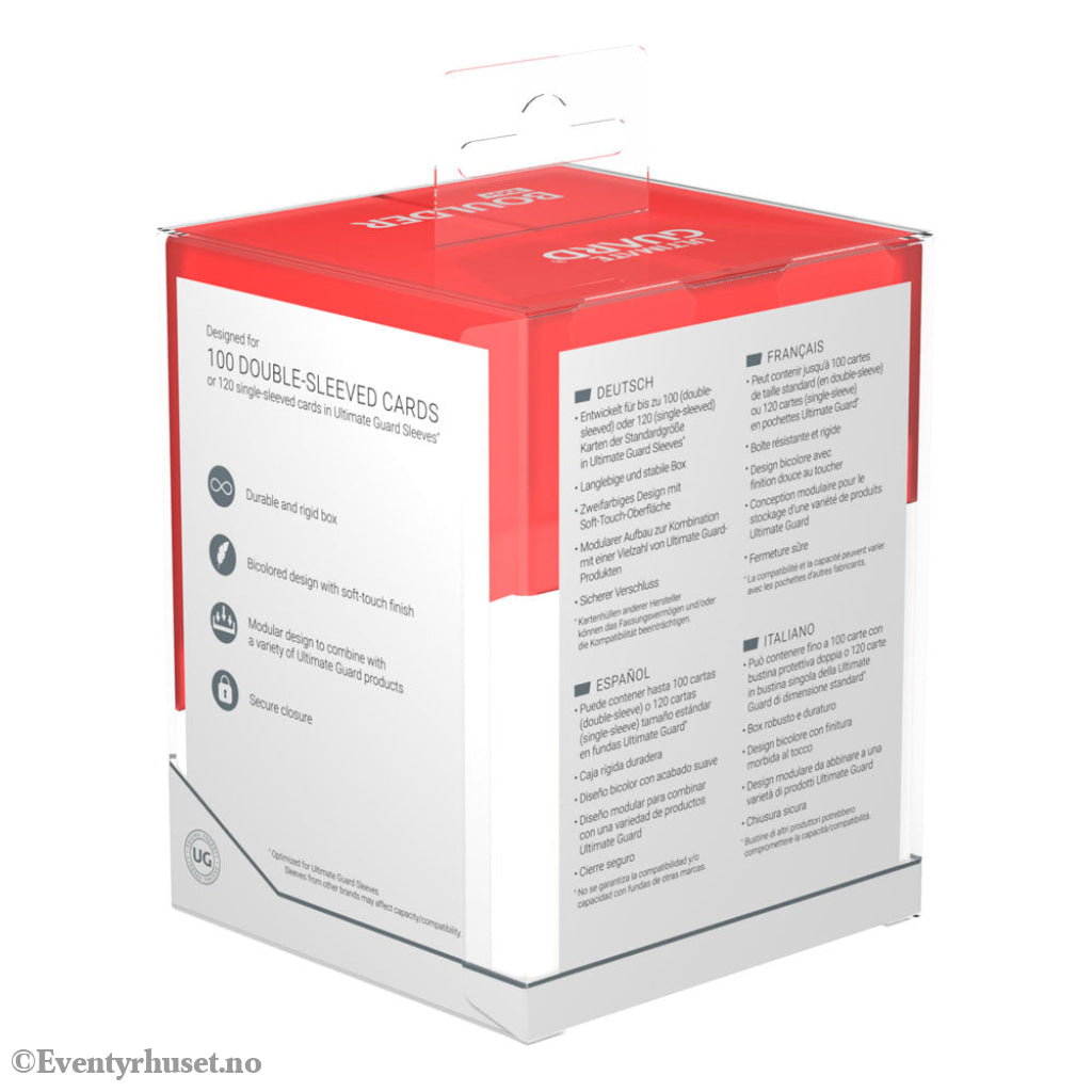 Ultimate Guard Boulder 100+ Synergy - Red/White Storage & Protection
