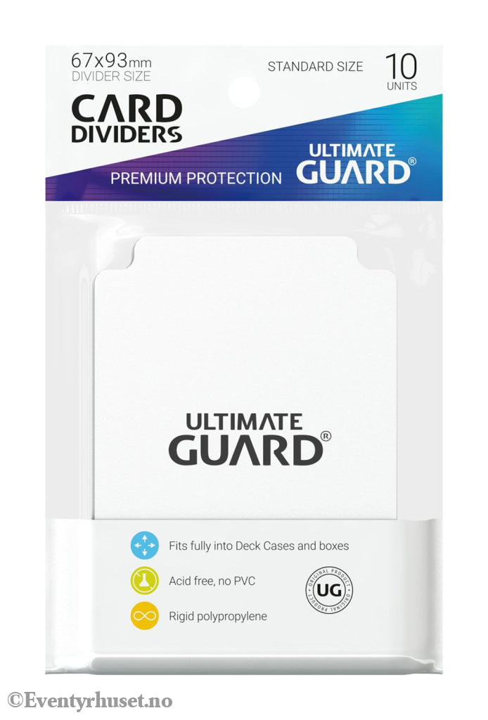 Ultimate Guard Card Dividers Standard Size (10) - White Storage & Protection