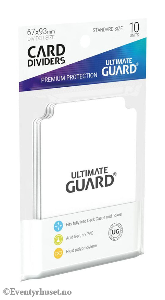 Ultimate Guard Card Dividers Standard Size (10) - White Storage & Protection