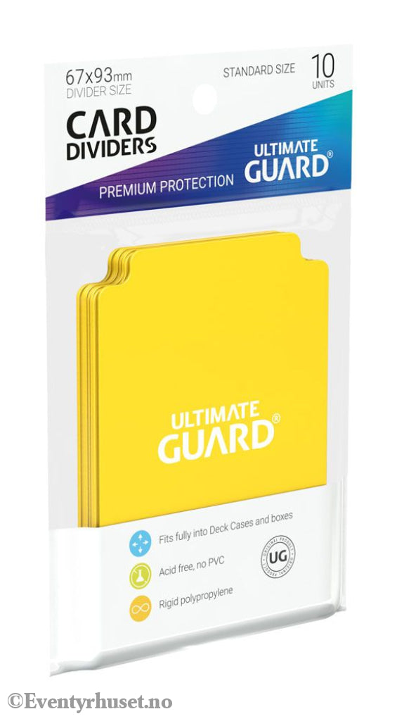 Ultimate Guard Card Dividers Standard Size (10) - Yellow Storage & Protection