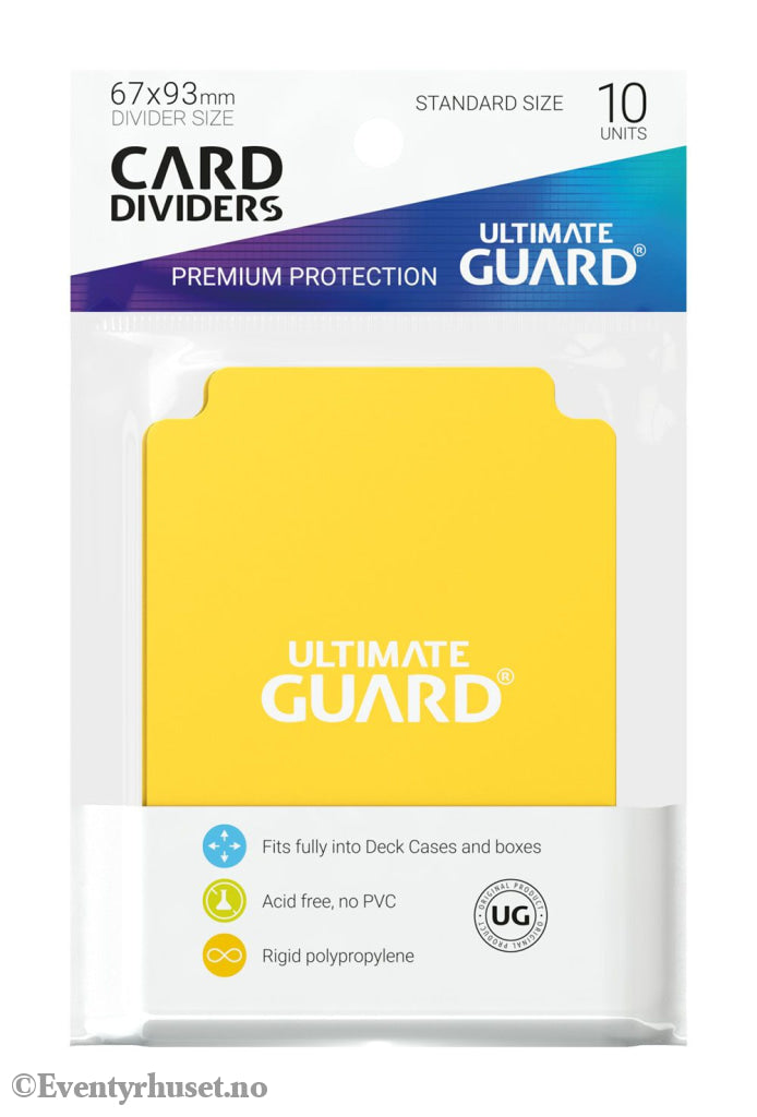 Ultimate Guard Card Dividers Standard Size (10) - Yellow Storage & Protection