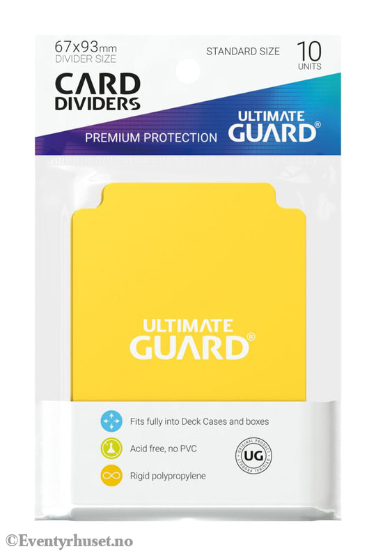 Ultimate Guard Card Dividers Standard Size (10) - Yellow Storage & Protection