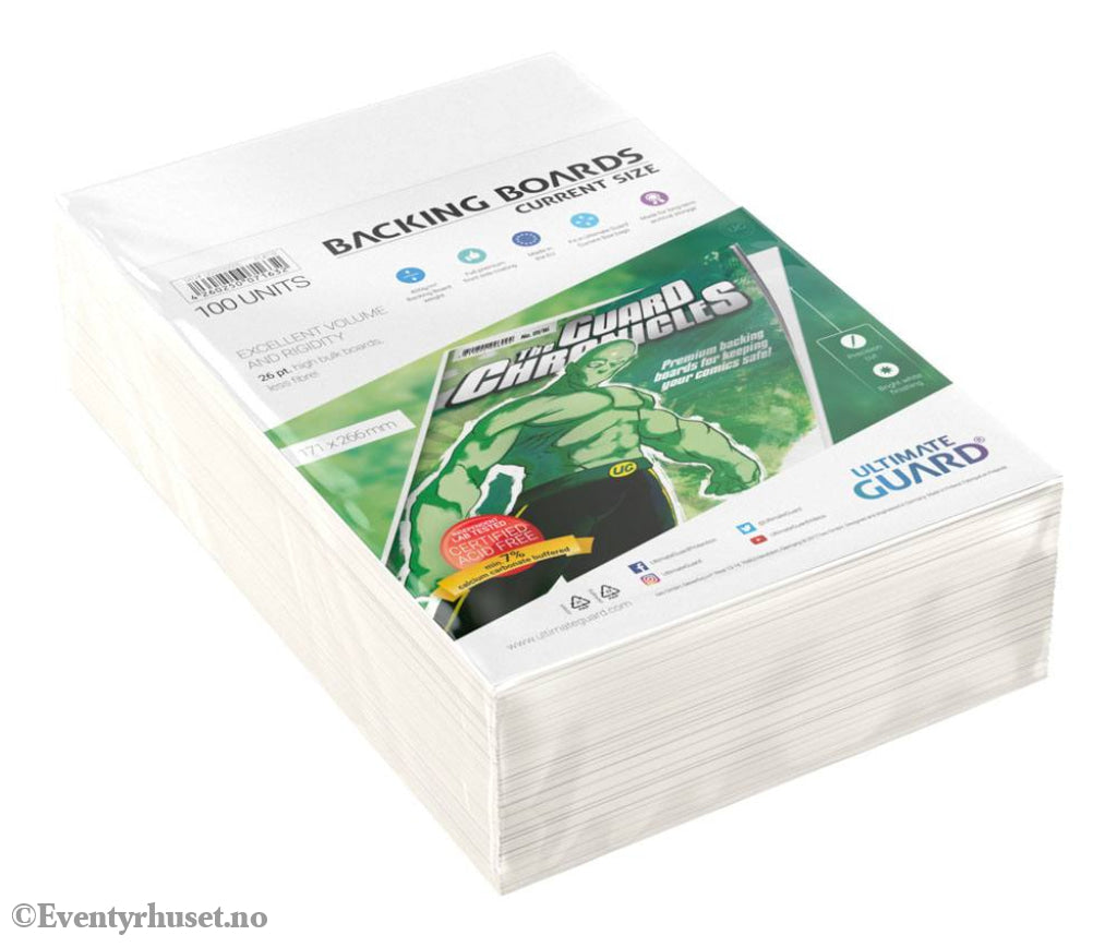 Ultimate Guard Comic Backing Boards (100) - Current Size Storage & Protection