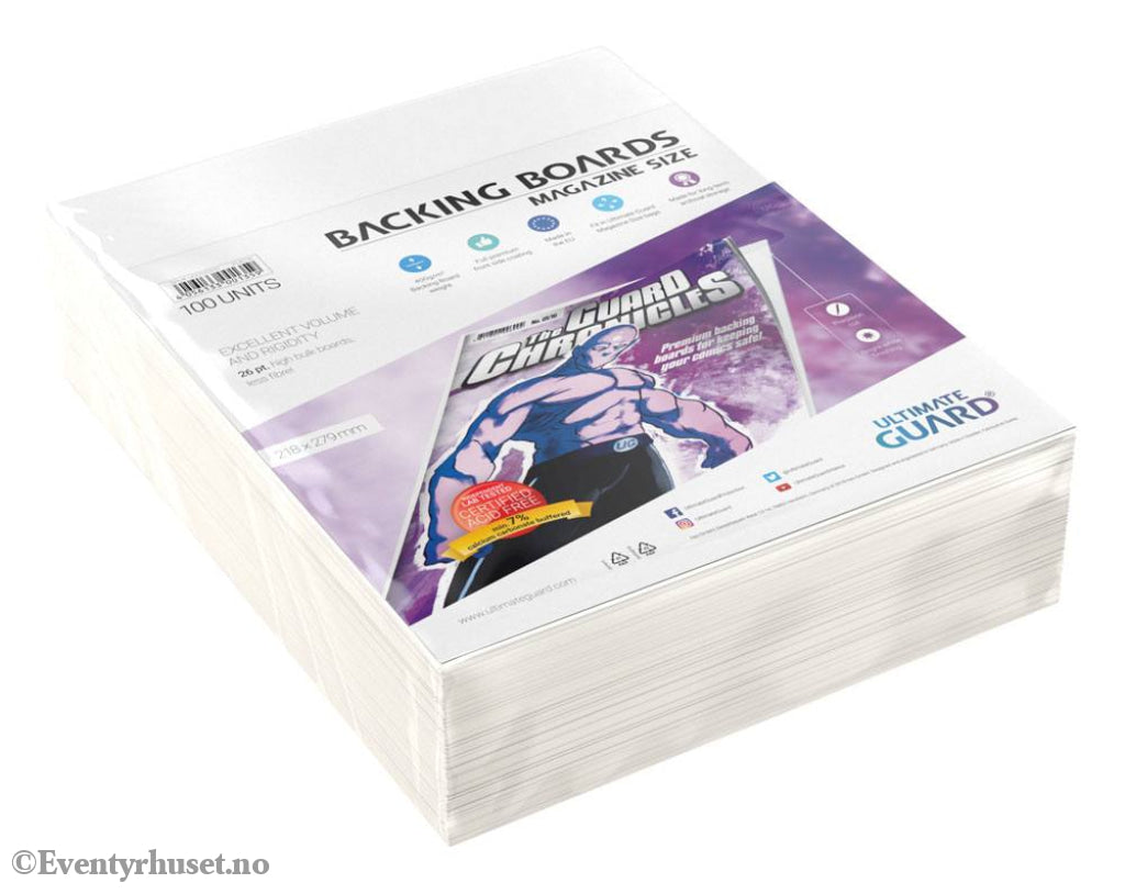 Ultimate Guard Comic Backing Boards (100) - Magazine Size Storage & Protection