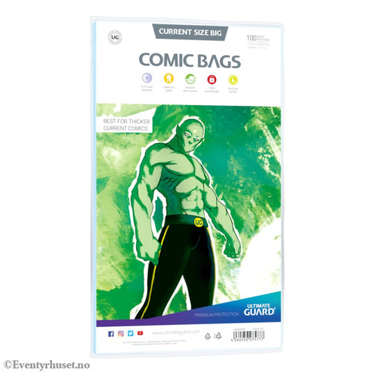 Ultimate Guard Comic Bags Standard (100) - Current Size Big Storage & Protection