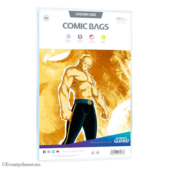 Ultimate Guard Comic Bags Standard (100) - Golden Size Storage & Protection