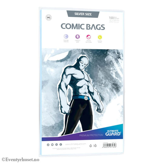 Ultimate Guard Comic Bags Standard (100) - Silver Size Storage & Protection