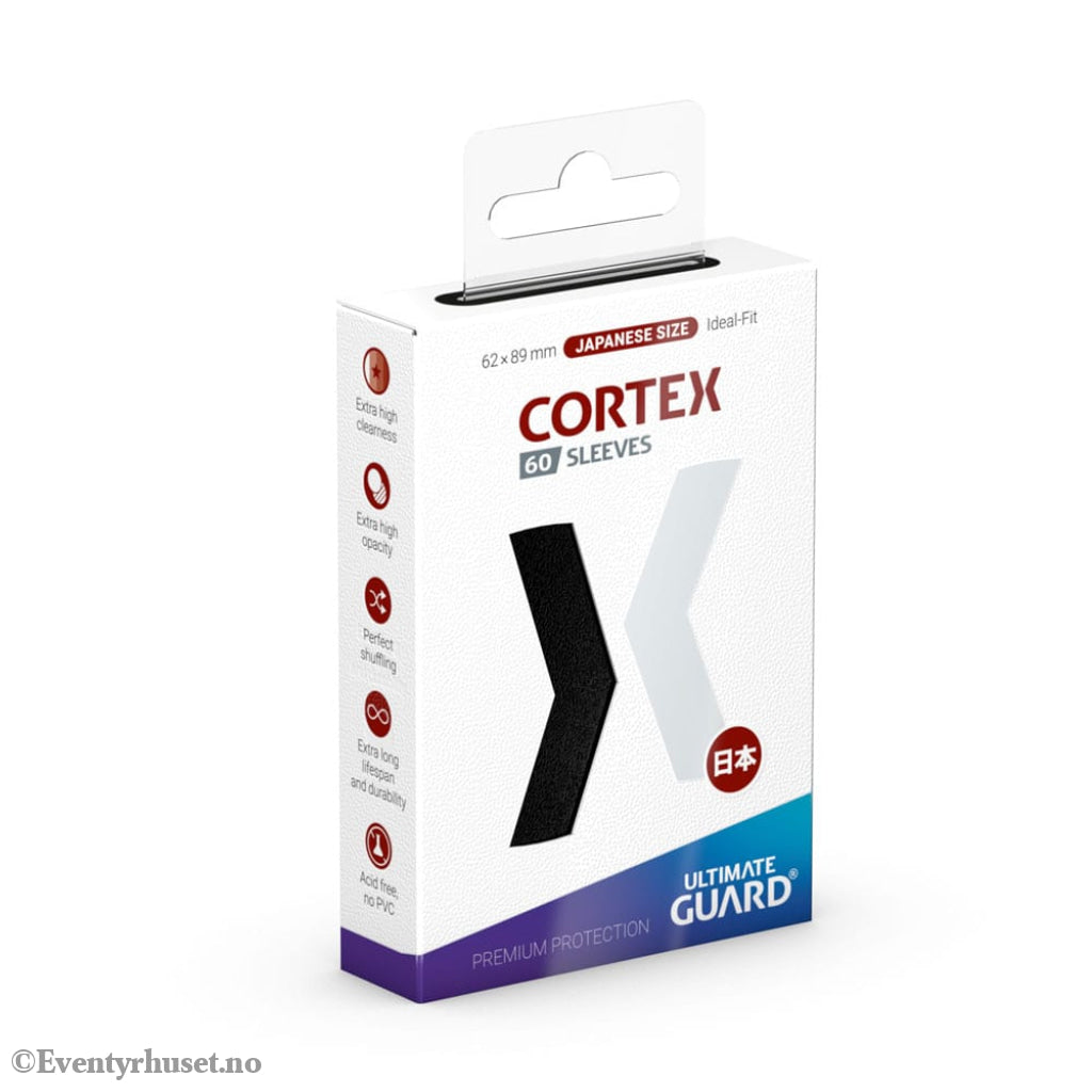 Ultimate Guard Cortex Sleeves Japanese Size (60) - Black Storage & Protection
