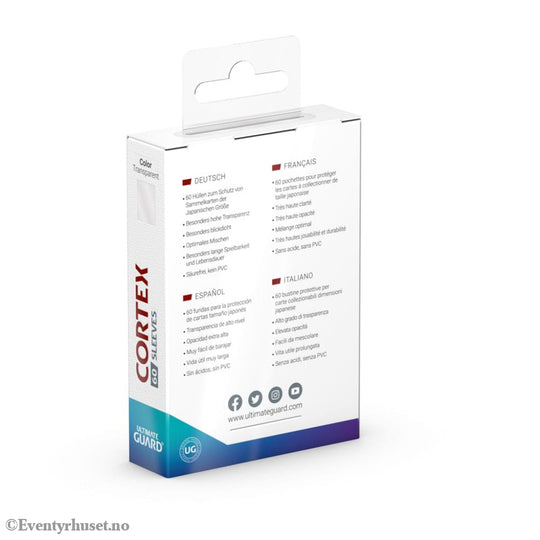 Ultimate Guard Cortex Sleeves Japanese Size (60) - Transparent Storage & Protection