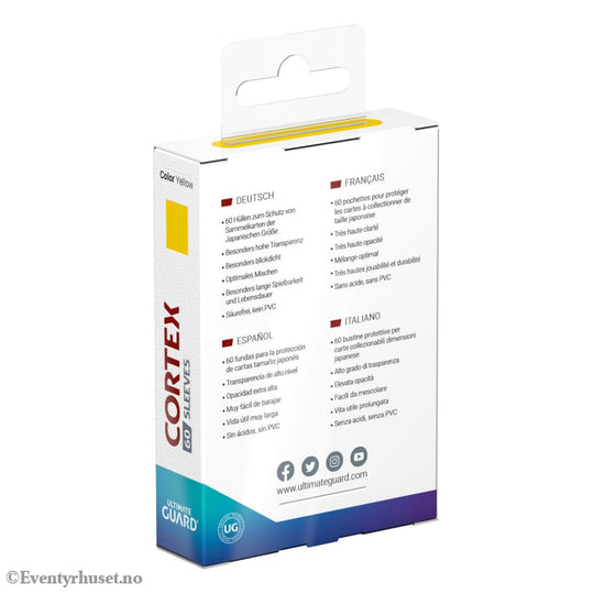 Ultimate Guard Cortex Sleeves Japanese Size (60) - Yellow Storage & Protection