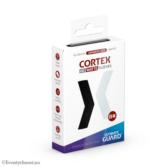 Ultimate Guard Cortex Sleeves Matte Japanese Size (60) - Black Storage & Protection