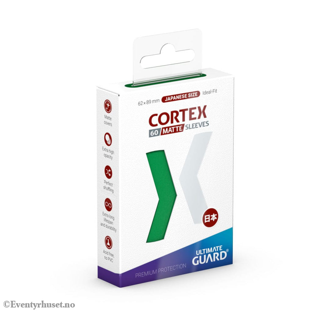 Ultimate Guard Cortex Sleeves Matte Japanese Size (60) - Green Storage & Protection