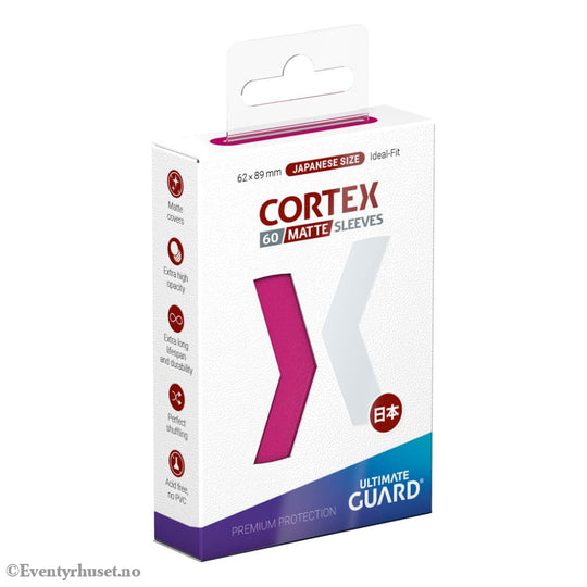 Ultimate Guard Cortex Sleeves Matte Japanese Size (60) - Pink Storage & Protection