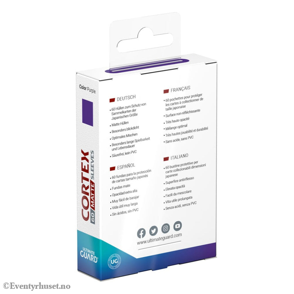Ultimate Guard Cortex Sleeves Matte Japanese Size (60) - Purple Storage & Protection