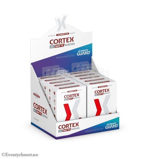 Ultimate Guard Cortex Sleeves Matte Japanese Size (60) - Red Storage & Protection