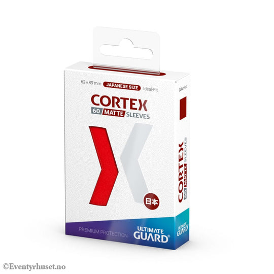 Ultimate Guard Cortex Sleeves Matte Japanese Size (60) - Red Storage & Protection