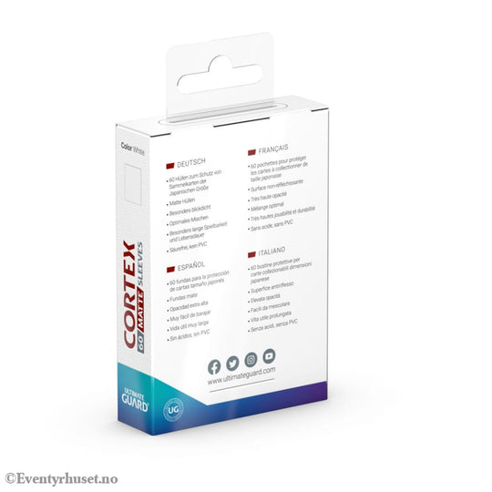 Ultimate Guard Cortex Sleeves Matte Japanese Size (60) - White Storage & Protection