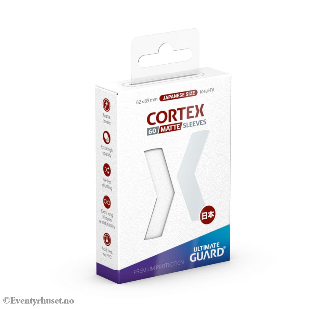 Ultimate Guard Cortex Sleeves Matte Japanese Size (60) - White Storage & Protection