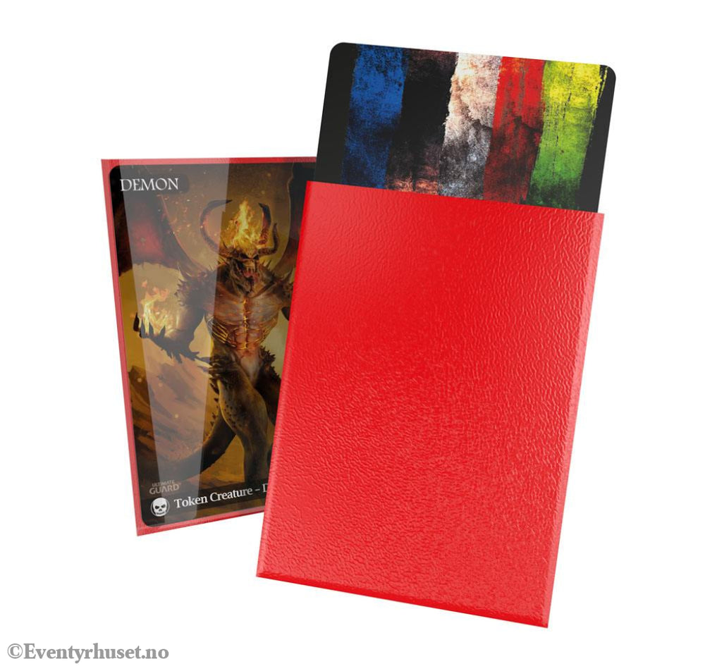 Ultimate Guard Cortex Sleeves Standard Size (100) - Red Storage & Protection
