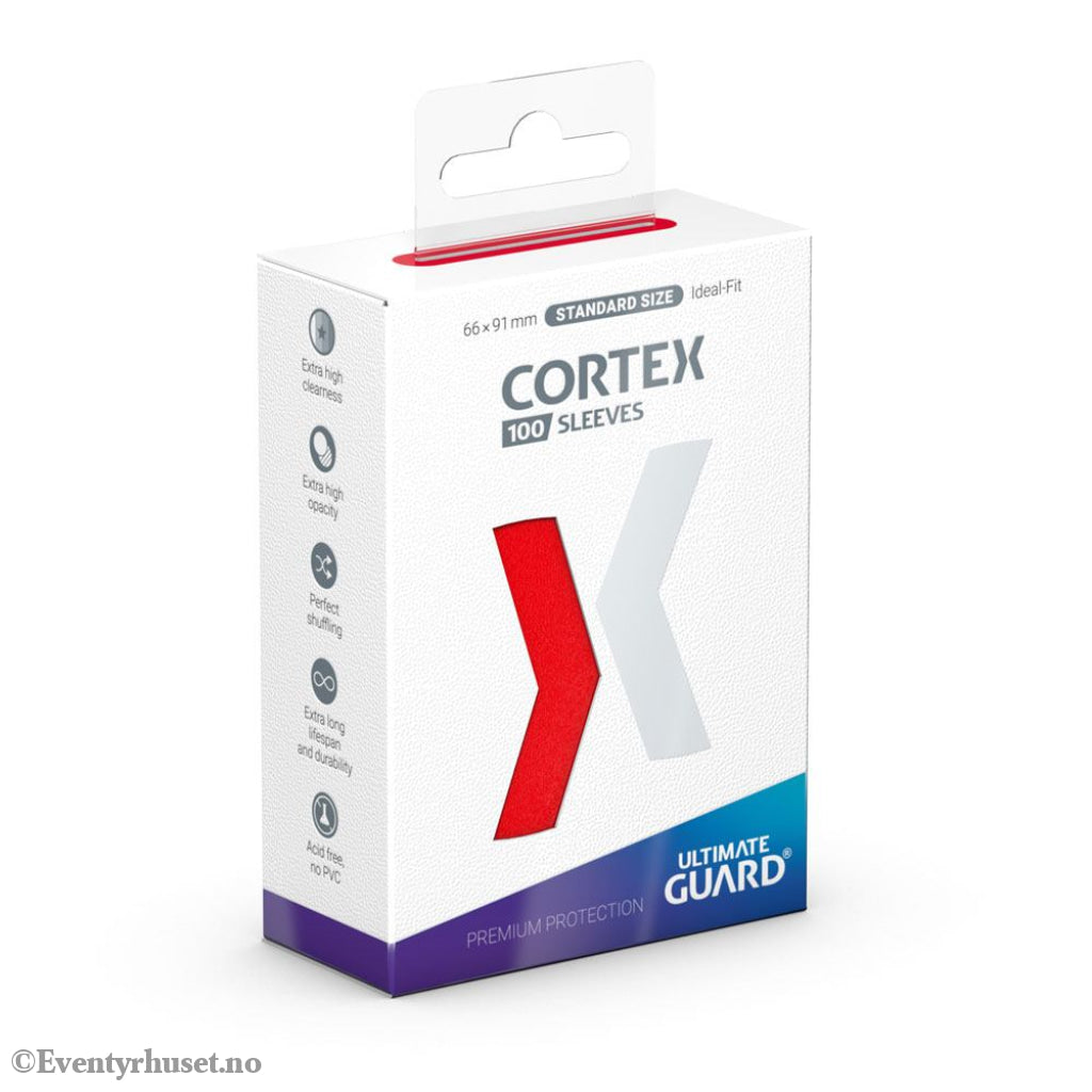 Ultimate Guard Cortex Sleeves Standard Size (100) - Red Storage & Protection