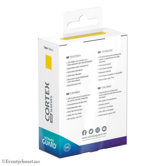 Ultimate Guard Cortex Sleeves Standard Size (100) - Yellow Storage & Protection