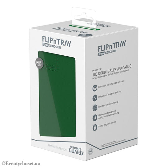 Ultimate Guard Flip’n’Tray 100+ Xenoskin - Green Storage & Protection