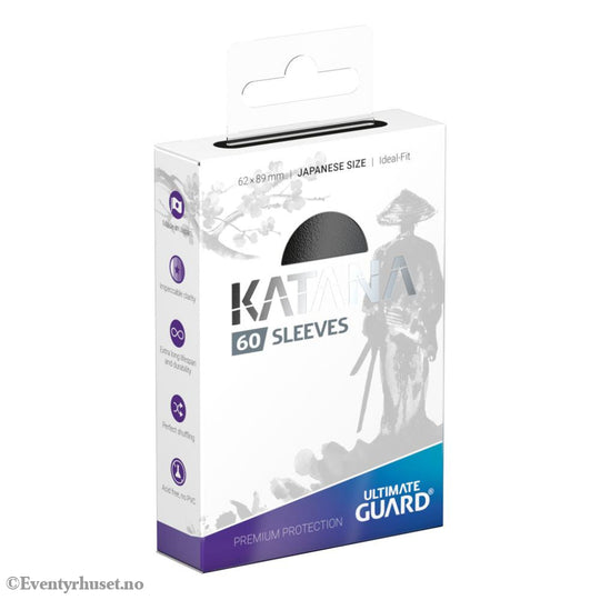 Ultimate Guard Katana Sleeves Japanese Size (60) - Black Storage & Protection