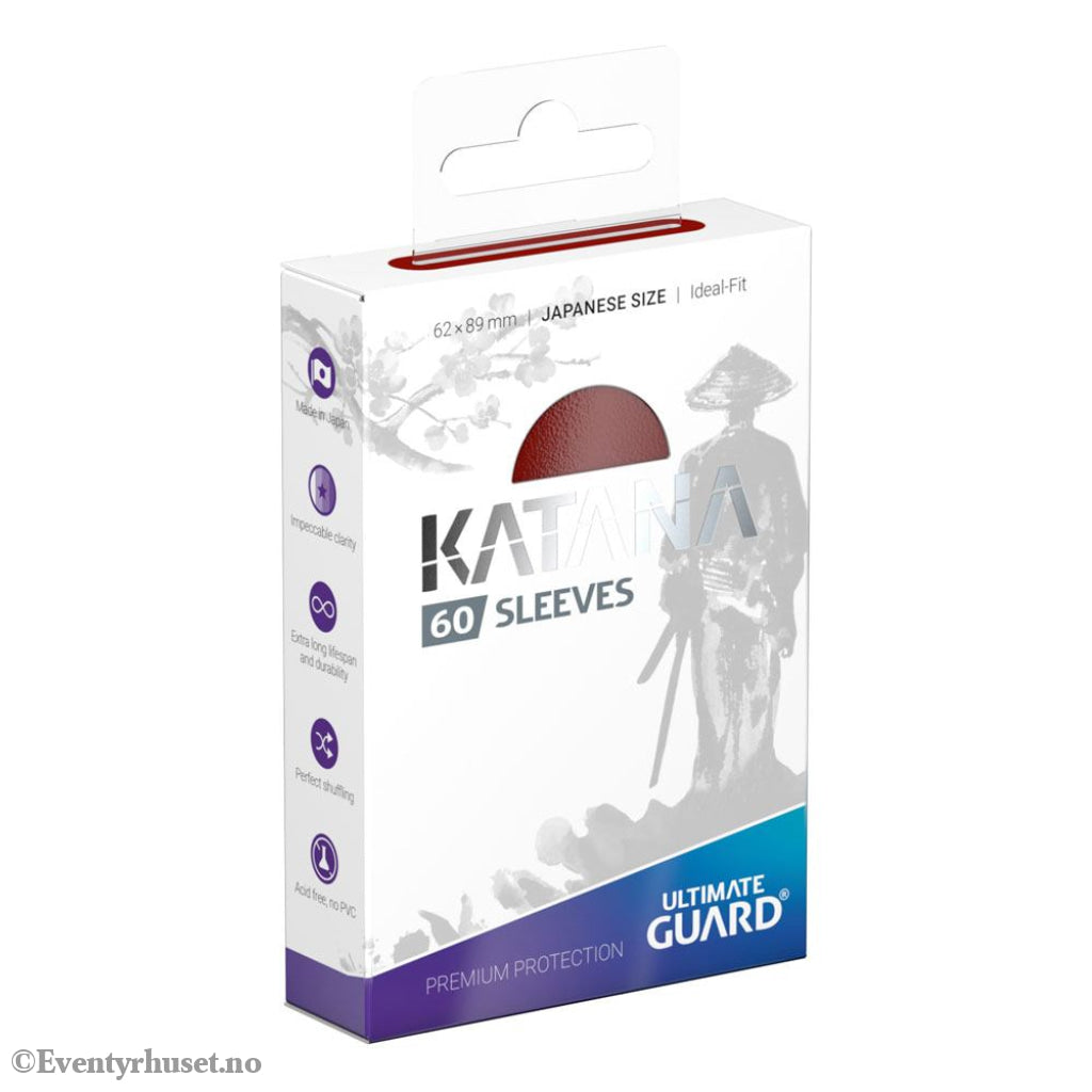 Ultimate Guard Katana Sleeves Japanese Size (60) - Red Storage & Protection