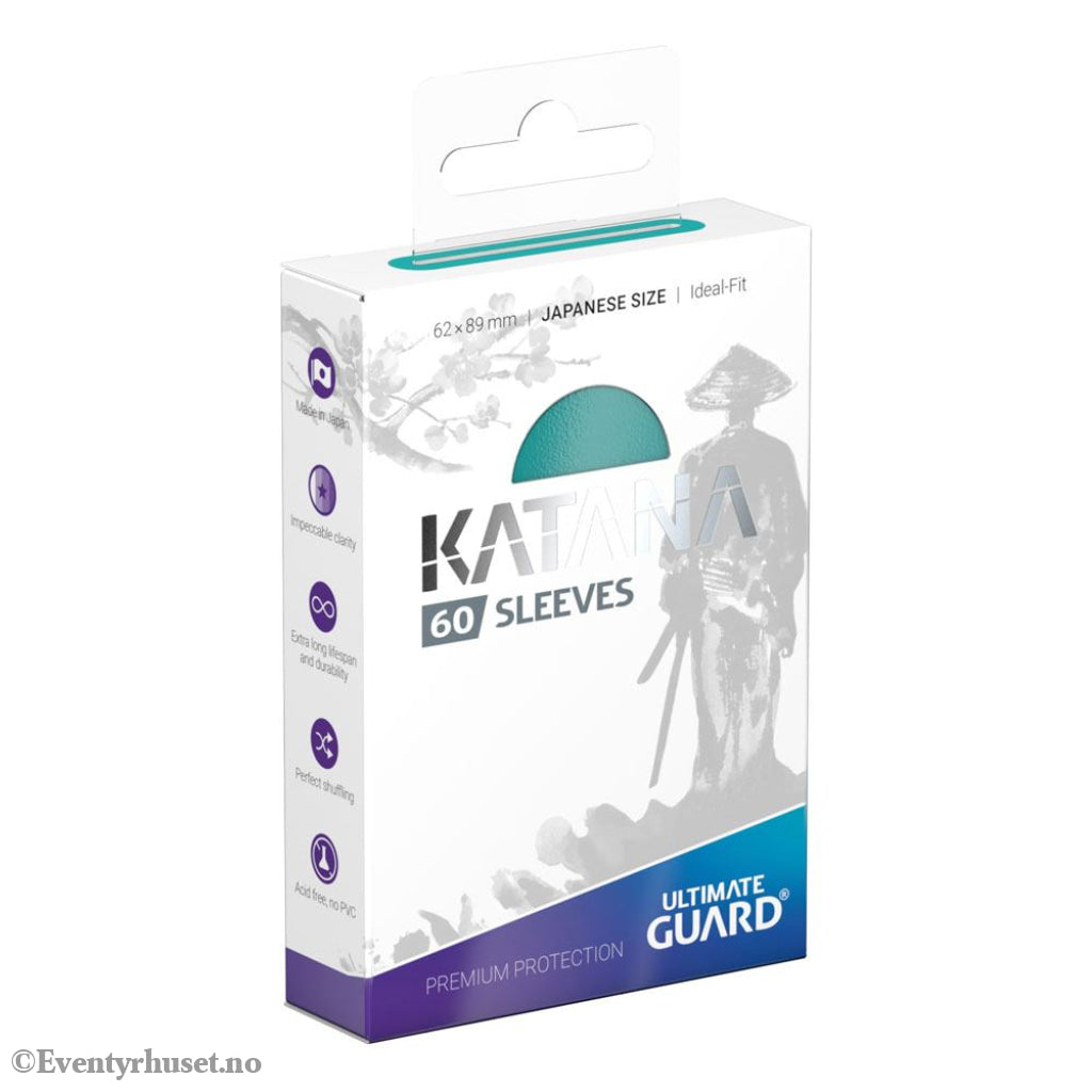 Ultimate Guard Katana Sleeves Japanese Size (60) - Turquoise Storage & Protection
