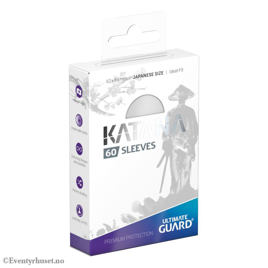 Ultimate Guard Katana Sleeves Japanese Size (60) - White Storage & Protection