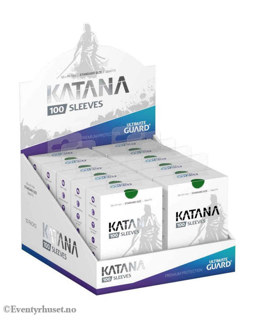 Ultimate Guard Katana Sleeves Standard Size (100) - Green Storage & Protection
