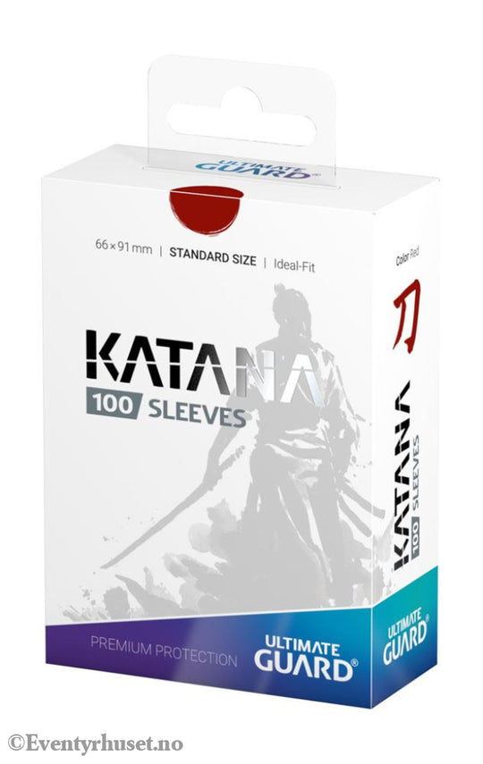 Ultimate Guard Katana Sleeves Standard Size (100) - Red Storage & Protection