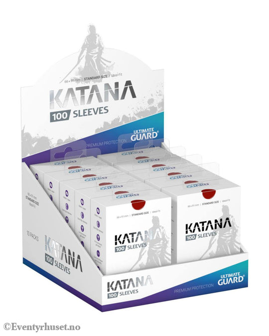 Ultimate Guard Katana Sleeves Standard Size (100) - Red Storage & Protection