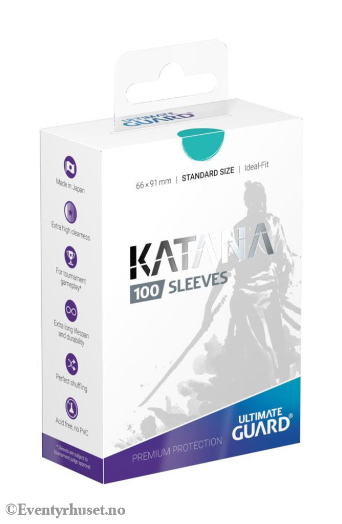 Ultimate Guard Katana Sleeves Standard Size (100) - Turquoise Storage & Protection