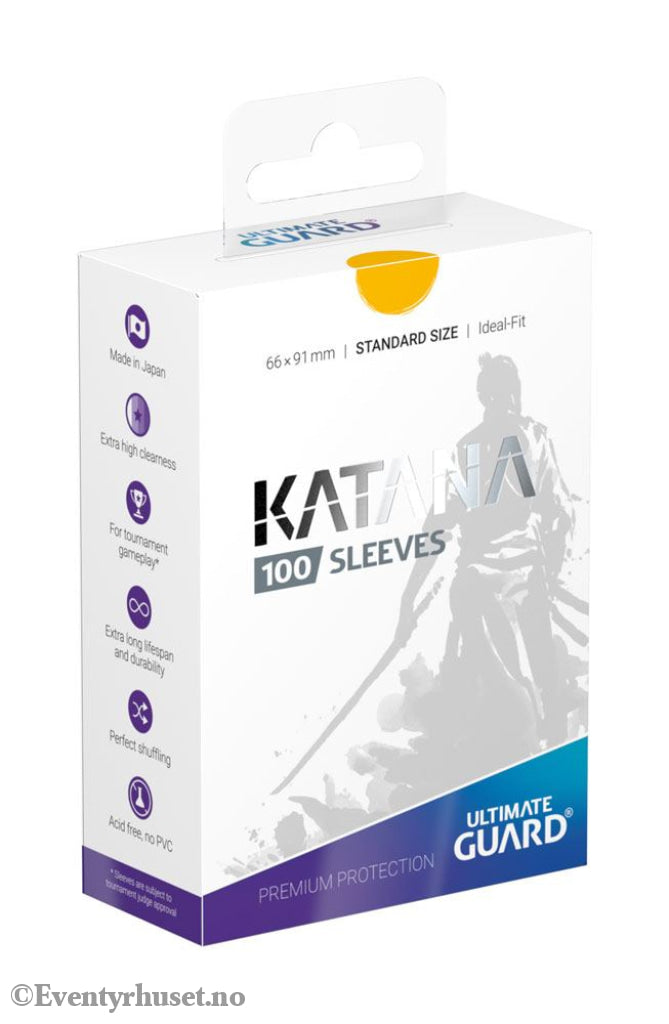 Ultimate Guard Katana Sleeves Standard Size (100) - Yellow Storage & Protection