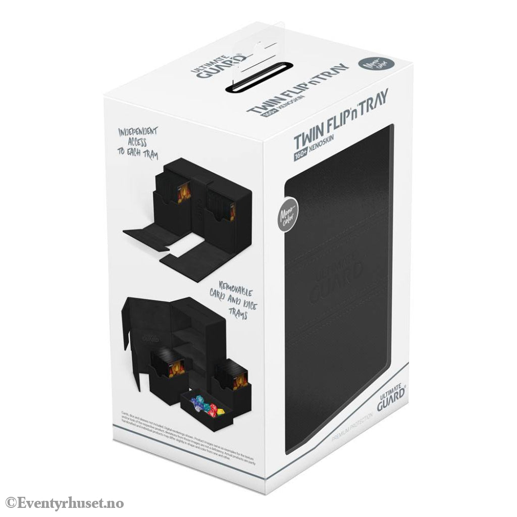 Ultimate Guard Twin Flip’n’Tray 160+ Xenoskin - Black Storage & Protection