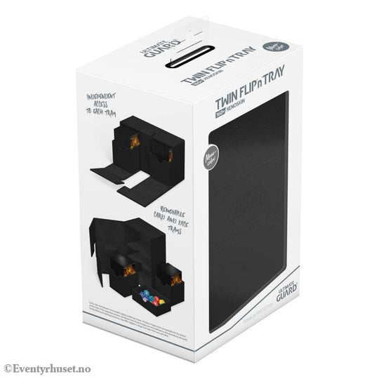 Ultimate Guard Twin Flip’n’Tray 160+ Xenoskin - Black Storage & Protection
