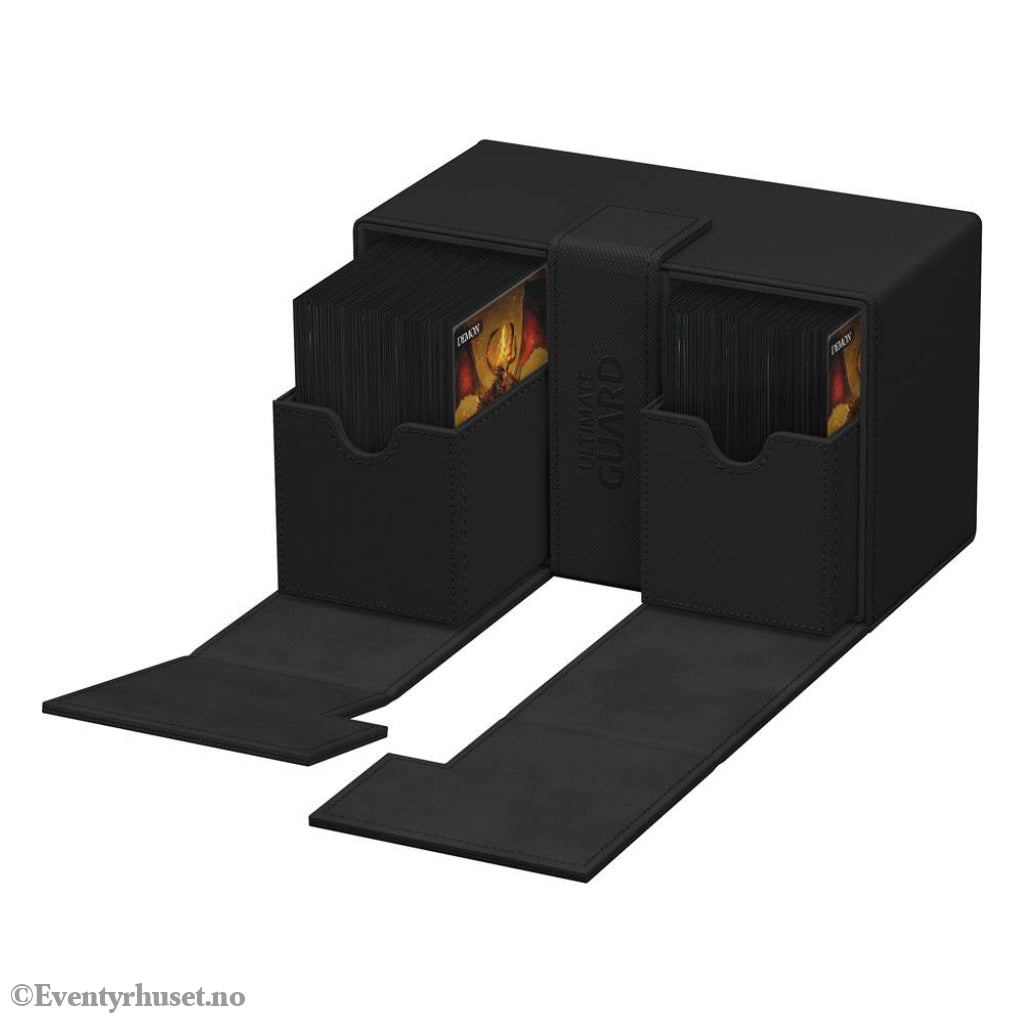Ultimate Guard Twin Flip’n’Tray 160+ Xenoskin - Black Storage & Protection