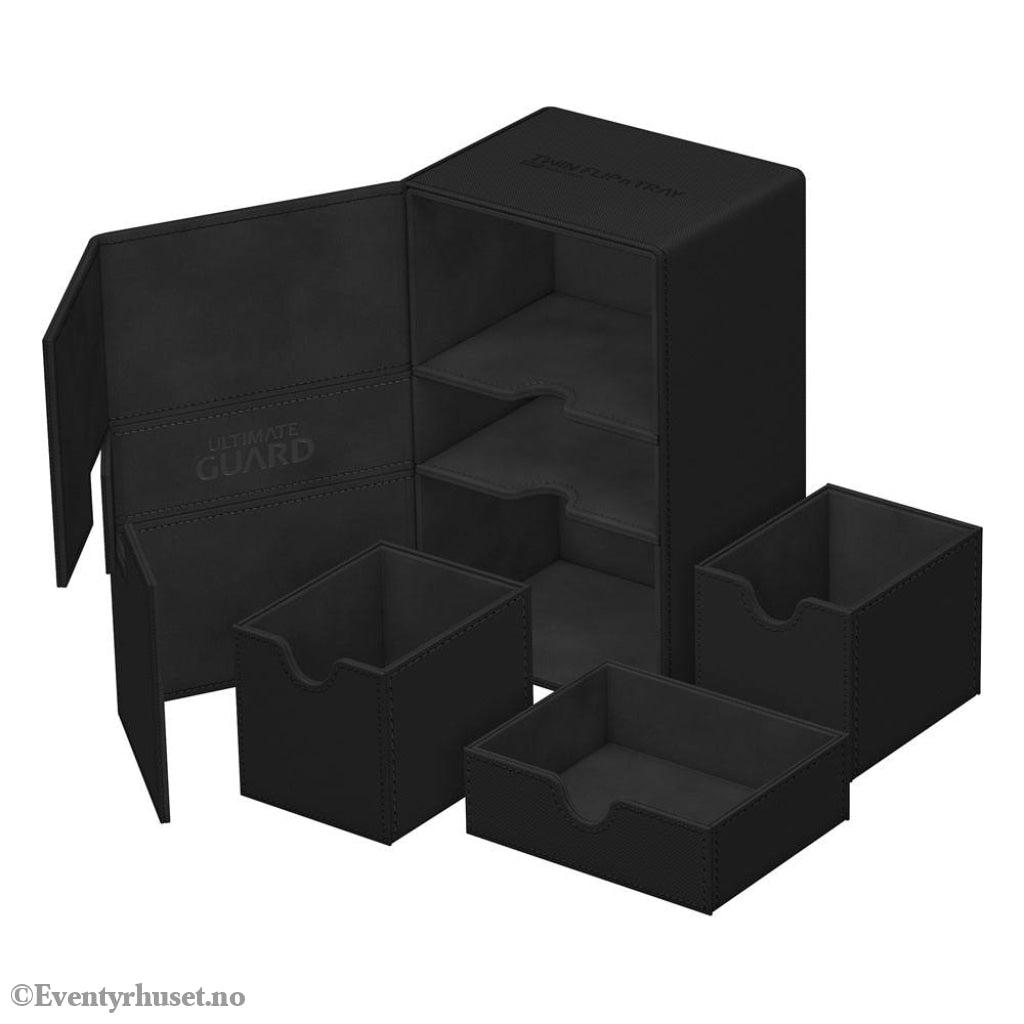 Ultimate Guard Twin Flip’n’Tray 160+ Xenoskin - Black Storage & Protection
