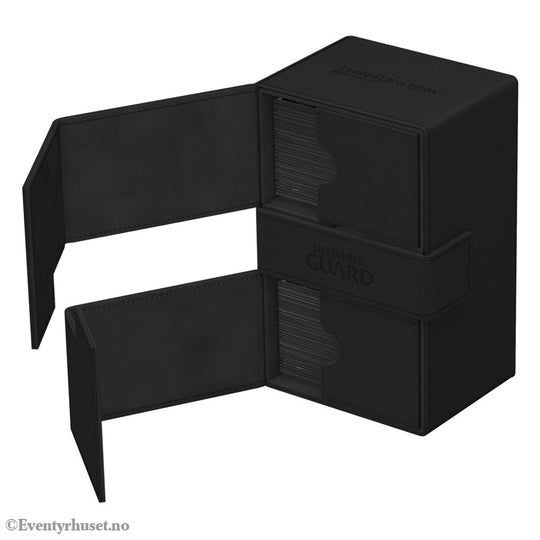 Ultimate Guard Twin Flip’n’Tray 160+ Xenoskin - Black Storage & Protection