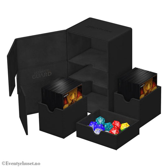 Ultimate Guard Twin Flip’n’Tray 160+ Xenoskin - Black Storage & Protection