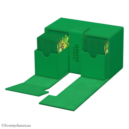 Ultimate Guard Twin Flip’n’Tray 160+ Xenoskin - Green Storage & Protection