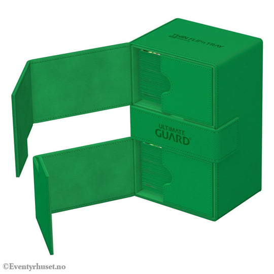 Ultimate Guard Twin Flip’n’Tray 160+ Xenoskin - Green Storage & Protection