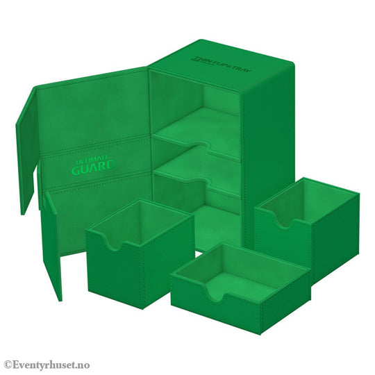 Ultimate Guard Twin Flip’n’Tray 160+ Xenoskin - Green Storage & Protection