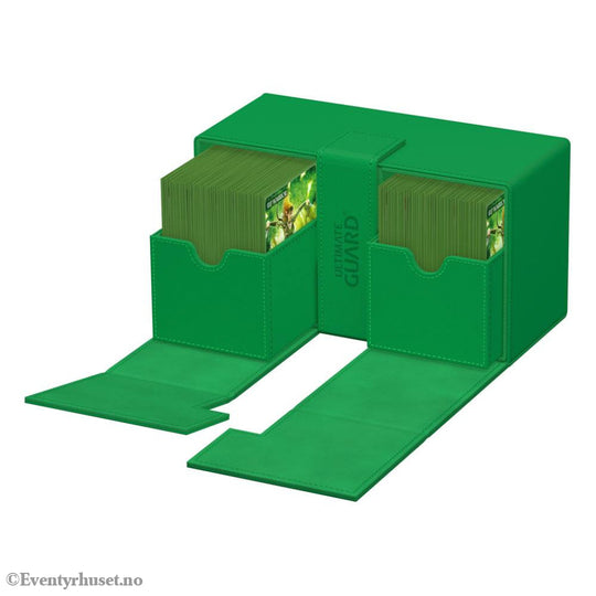Ultimate Guard Twin Flip’n’Tray 200+ Xenoskin - Green Storage & Protection