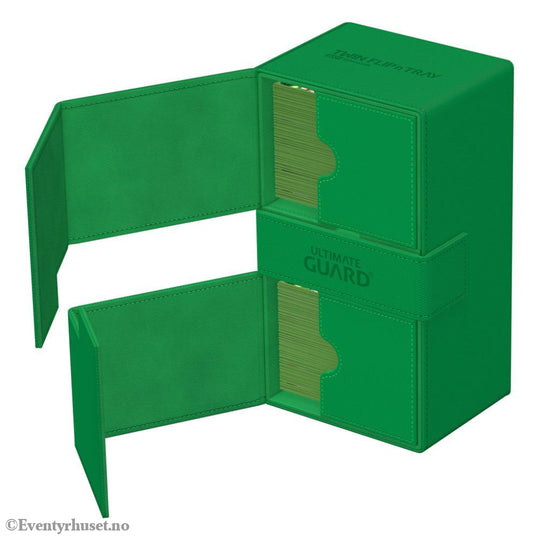 Ultimate Guard Twin Flip’n’Tray 200+ Xenoskin - Green Storage & Protection